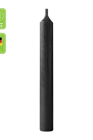 Schwarze Kegelkerze.