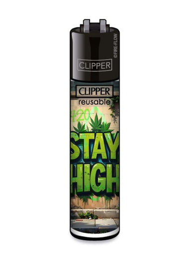 Clipper Feuerzeug mit Stay High Graffiti Design