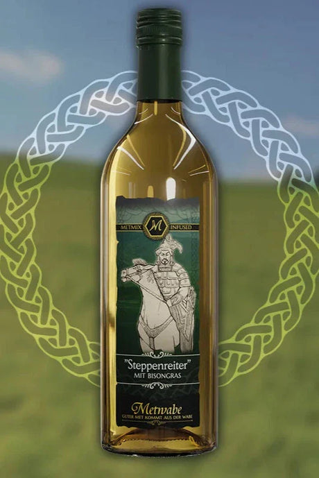 Eine Flasche Weißwein.