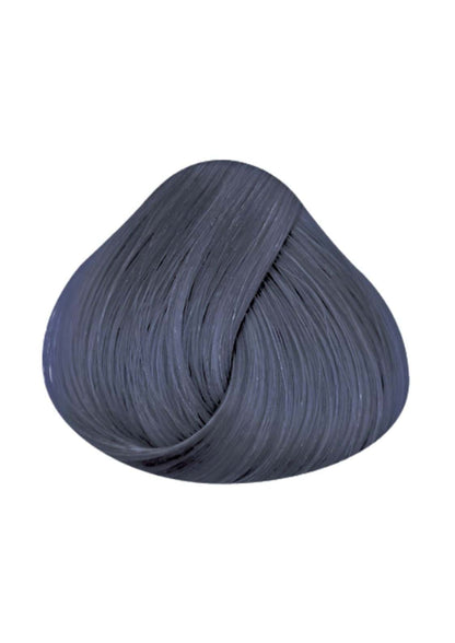 Eine glänzende, dunklgraue haartönung probe in konischer form für intensives metallisches silberweißes haar, semi-permanente haarfarbe Stormy Grey Directions 100ml