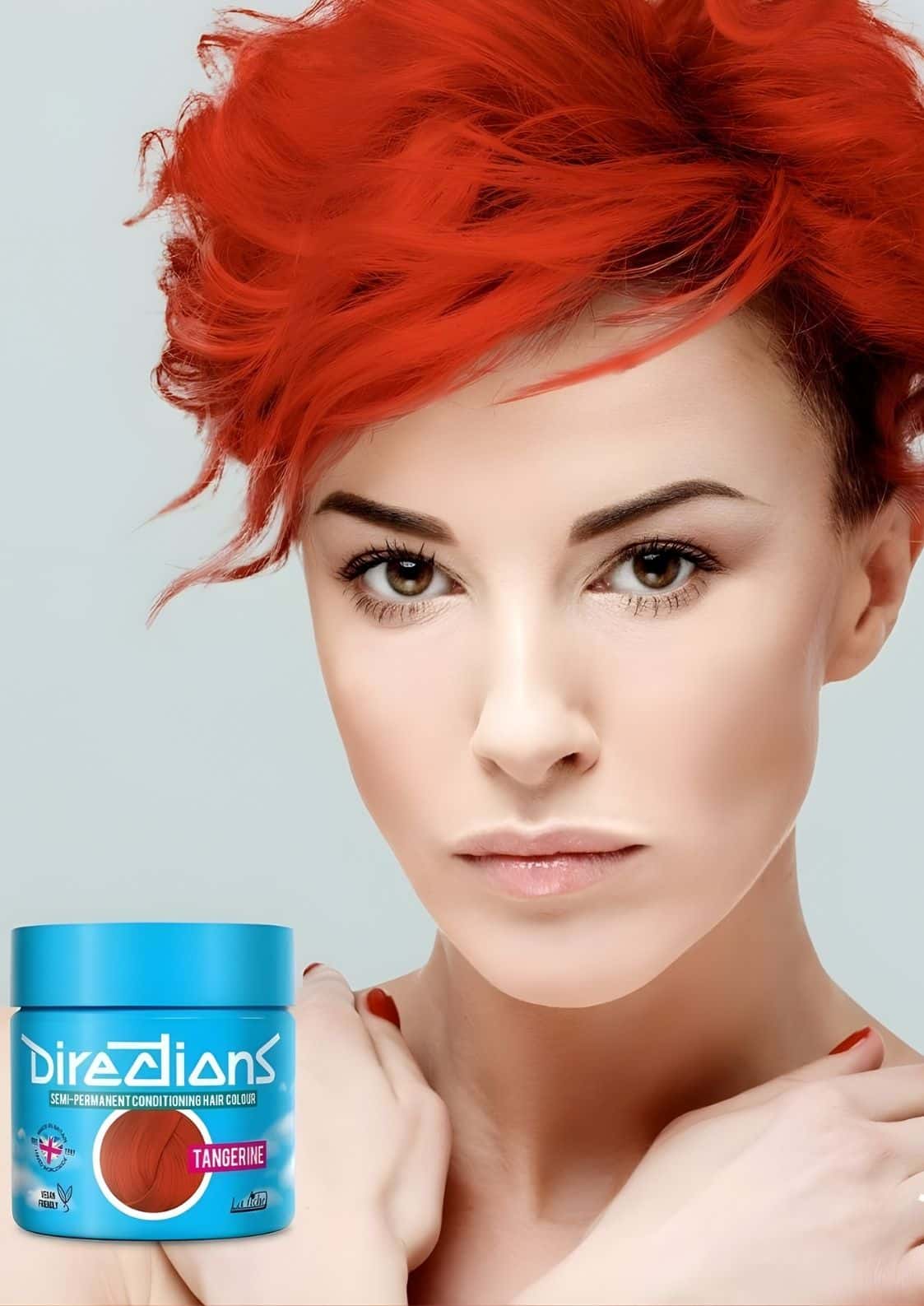Directions tangerine 100ml jar mit semi-permanenter haarfarbe für maximale farbintensität und kompromisslosen ausdruck