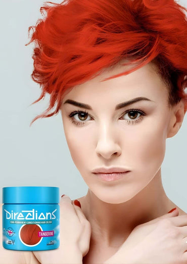 Directions tangerine 100ml jar mit semi-permanenter haarfarbe für maximale farbintensität und kompromisslosen ausdruck