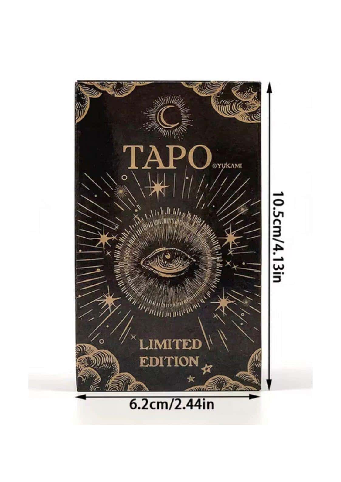 Black und gold tapo tarot karten box mit auge design als limited edition für lizenzierte bekleidung ltd
