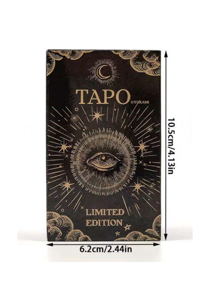 Black und gold tapo tarot karten box mit auge design als limited edition für lizenzierte bekleidung ltd