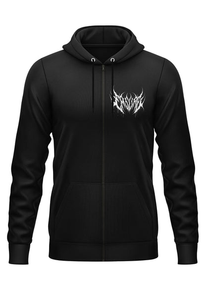 Schwerer Unisex-Zipper THE DEATH mit weißem Styling-Grafik