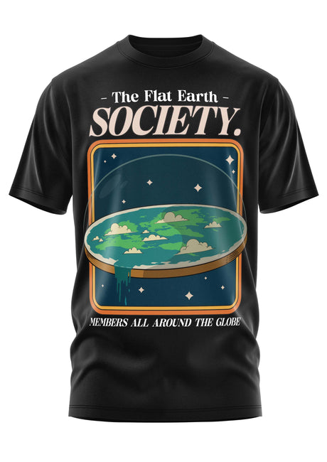 THE FLAT EARTH SOCIETY - SHIRT - T-SHIRT