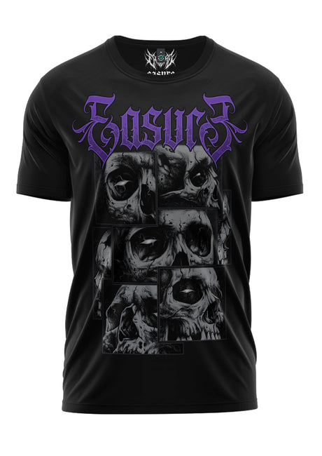 The Stack schweres Unisex T-Shirt mit Schädel-Grid und Easurz