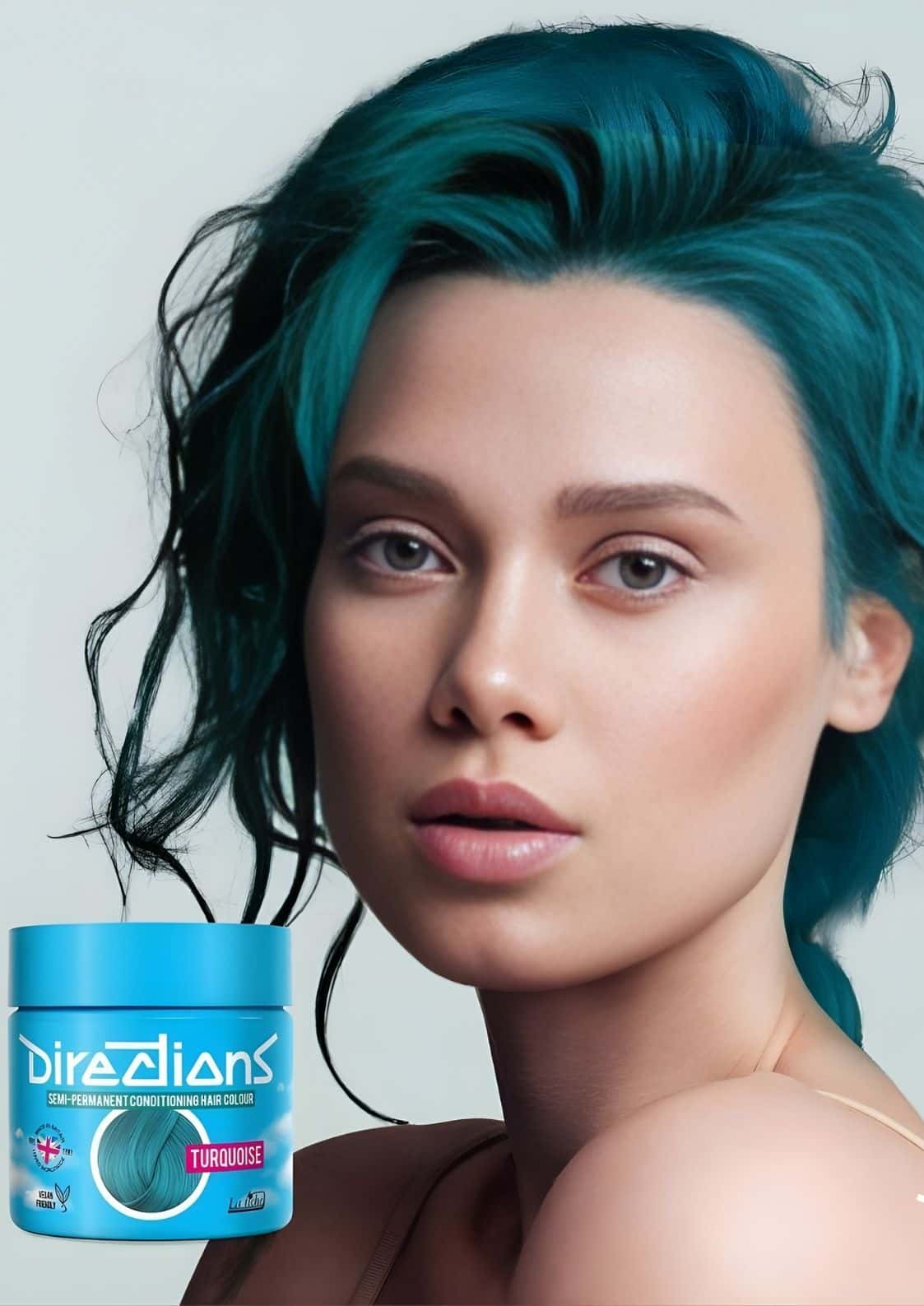 Turquoise directions 100ml haartönung in intensiv türkiser haarfarbe für strahlendes türkis auf blondiertem haar