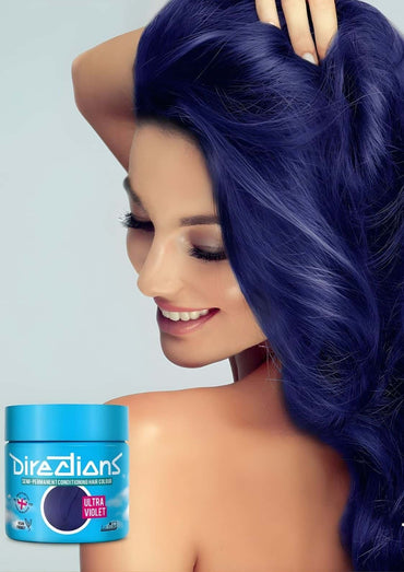 Ultra violet directions 100ml haartönung jar mit intensiv violetter haarfarbe und blauen untertönen für kompromisslose gothic looks