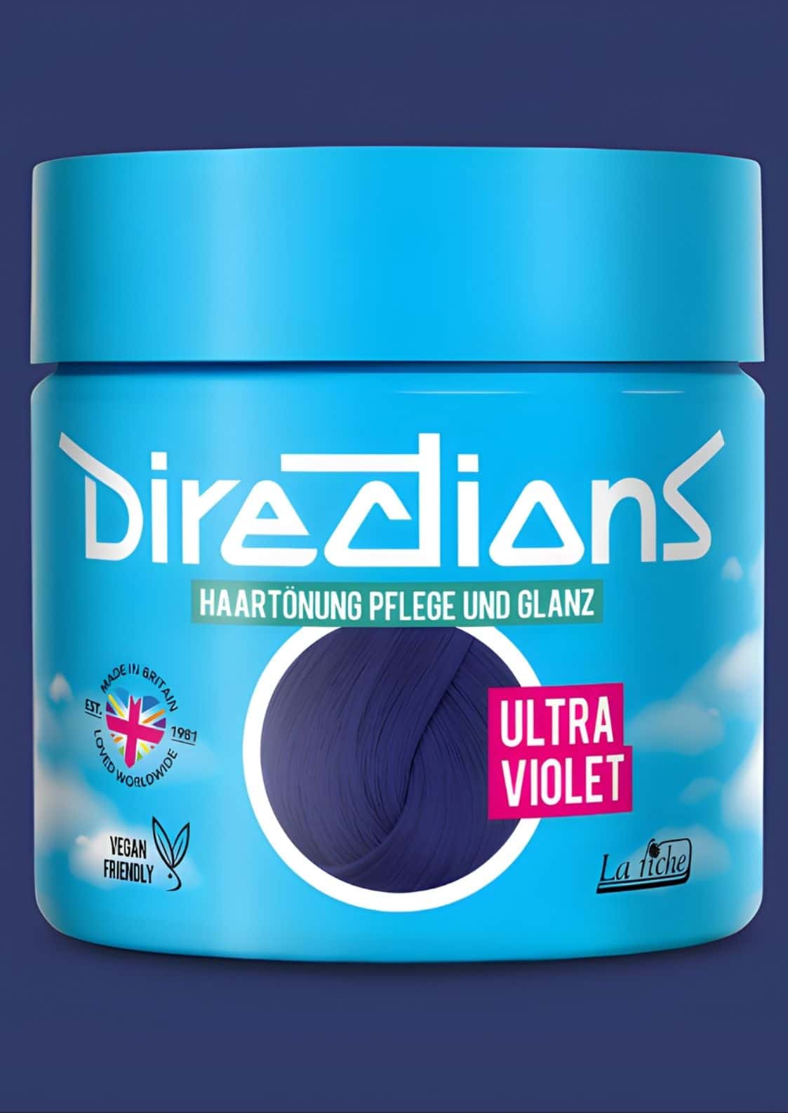 Ultra violet directions 100ml haartönung in intensiv violetter haarfarbe mit blauen untertönen für kompromisslose gothic looks