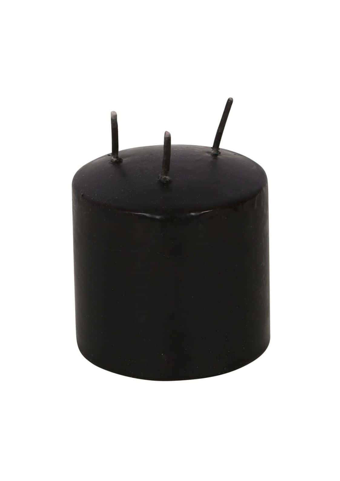 Schwarze zylindrische vampire blood kerze mit drei dochten als blutkerze für atmosphärische nutzung