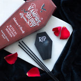 VAMPIRE BLOOD INCENSE STICKS AND COFFIN HOLDER