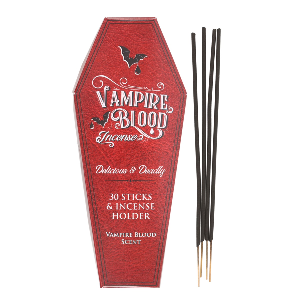 VAMPIRE BLOOD INCENSE STICKS AND COFFIN HOLDER