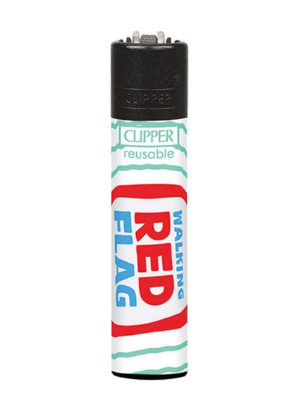 Walking Red Flag / Dating Today - Clipper Lighter refillable