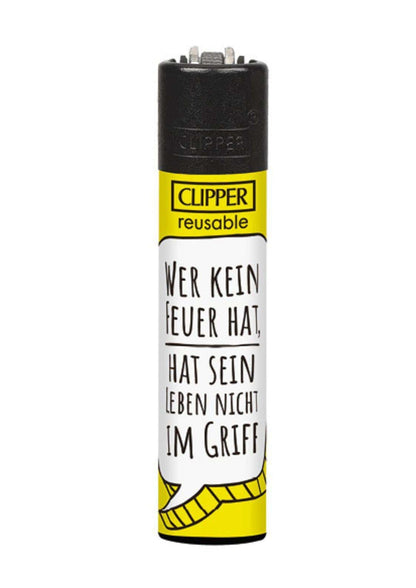 Wer kein Feuer hat, hat sein Leben nicht im Griff / Dumm #2 - Clipper Feuerzeug nachfüllbar