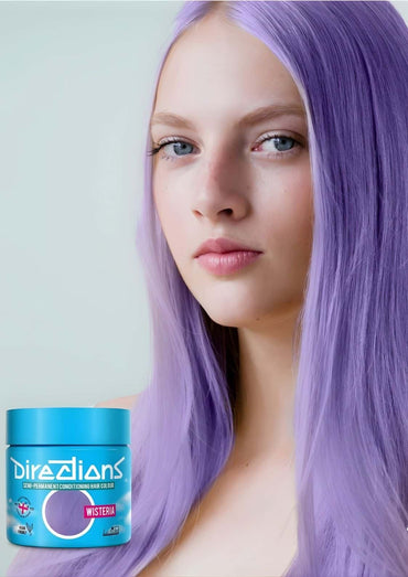 Wisteria anweisungen 100ml semipermanente haartönung in lebendigem lavendellila in blauem jar für hell blondiertes haar